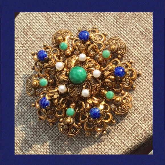 1950 Filigree Brooch - Picture 3 of 7